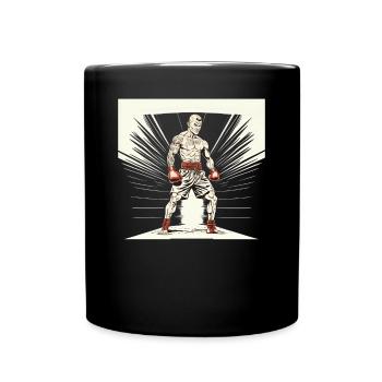 MMA und Boxen Old Man - Käfig und Freikampf Boxing - Tasse einfarbig - Schwarz - Vorne