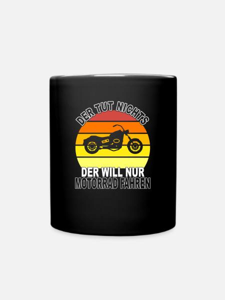 Motorrad Spruch - Tasse einfarbig - Schwarz