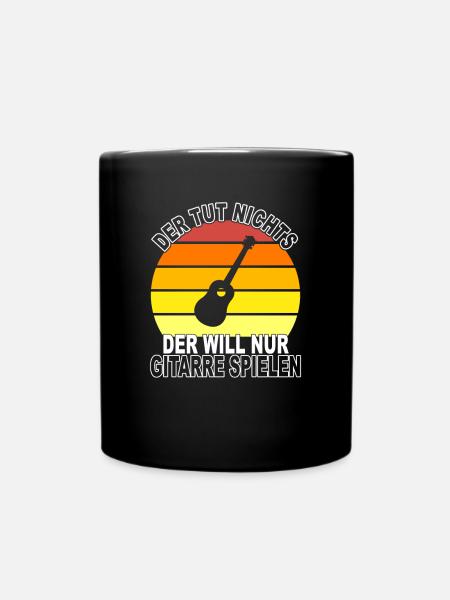Gitarre Spruch - Tasse einfarbig - Schwarz