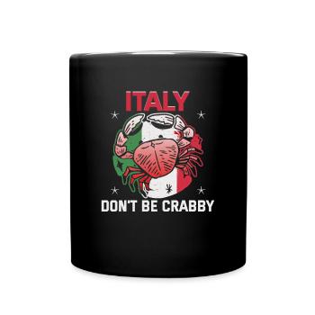 Italy beach holiday by the sea Design beach motif - Full Colour Mug - black - Front