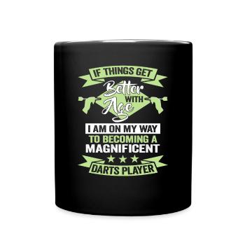Joueur de fléchettes allemand Anniversaire Dart équipe Fléchettes - Mug uni - noir - Devant