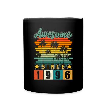 1996 Anniversaire Né Année de naissance millésime - Mug uni - noir - Devant