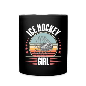 Eishockey Eishockeyspielerin Frauen - Tasse einfarbig - Schwarz - Vorne