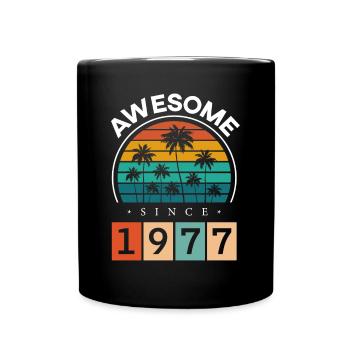 1977 Naissance Anniversaire Année de naissance millésime - Mug uni - noir - Devant