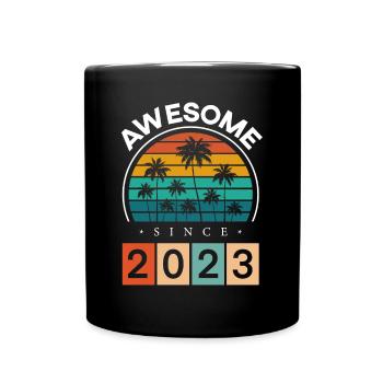 2023 Anniversaire Né Année de naissance millésime - Mug uni - noir - Devant