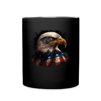 American Patriotic USA Design - Full Colour Mug - black - Front