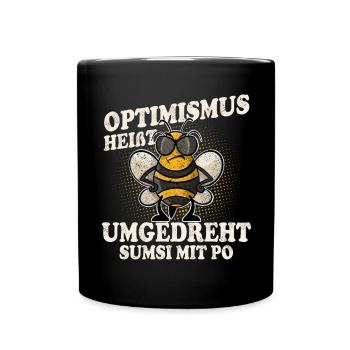 Imker Bienen - Tasse einfarbig - Schwarz - Vorne
