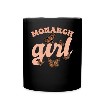 Fille monarque - Mug uni - noir - Devant