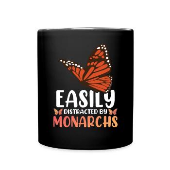 Facilement distrait par les monarques - Mug uni - noir - Devant