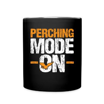 Perching Mode On - Falconry - Full Colour Mug - black - Front