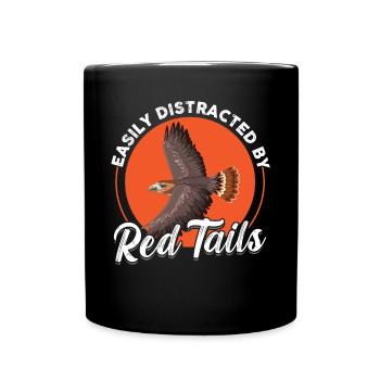 Facilement distrait par Red Tails - Fauconnerie - Mug uni - noir - Devant