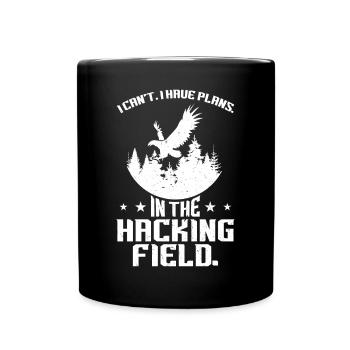 Je ne peux pas. J’ai des projets. Dans le domaine du piratage. - Mug uni - noir - Devant
