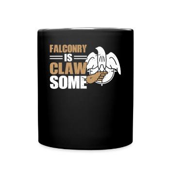 Falconry Is CLAWsome - Tasse einfarbig - Schwarz - Vorne