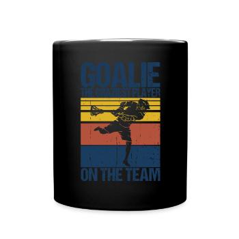 Lacrosse Torwart Lacrosse Spieler - Tasse einfarbig - Schwarz - Vorne