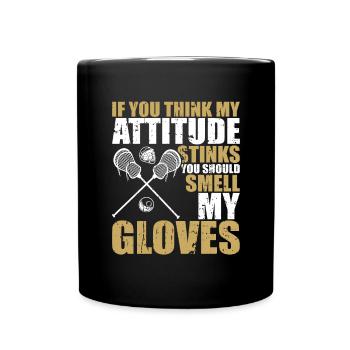 Lacrosse Torwart Lacrosse Spieler - Tasse einfarbig - Schwarz - Vorne