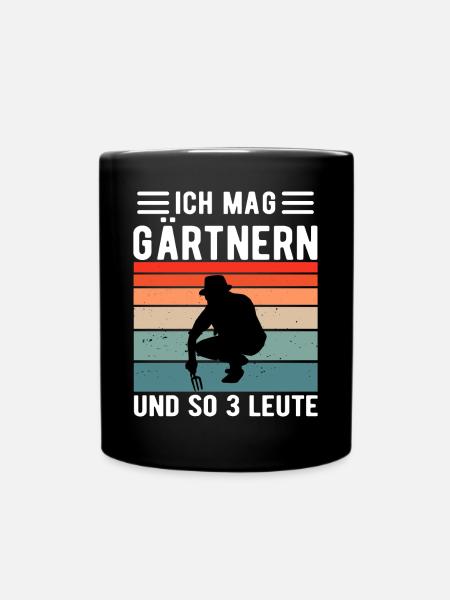 Gärtner Hobbygärtner Schrebergarten Geschenk - Tasse einfarbig - Schwarz