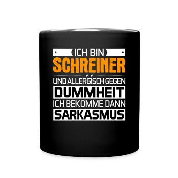 Charpentier drôle dicton charpentier idée cadeau - Mug uni - noir - Devant