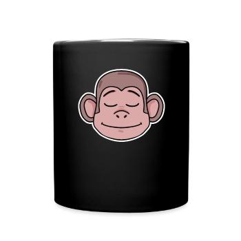 Monkey Head Animal - Full Colour Mug - black - Front