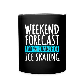 Ice Skating Coach Figure Skater Skates Sportspiral - Full Colour Mug - black - Front
