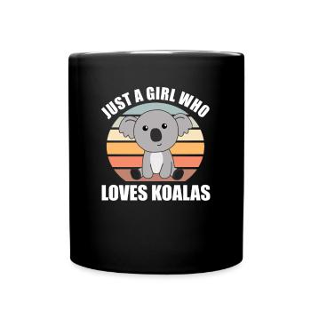 Seulement une fille qui aime les koalas - koala mignon - Mug uni - noir - Devant