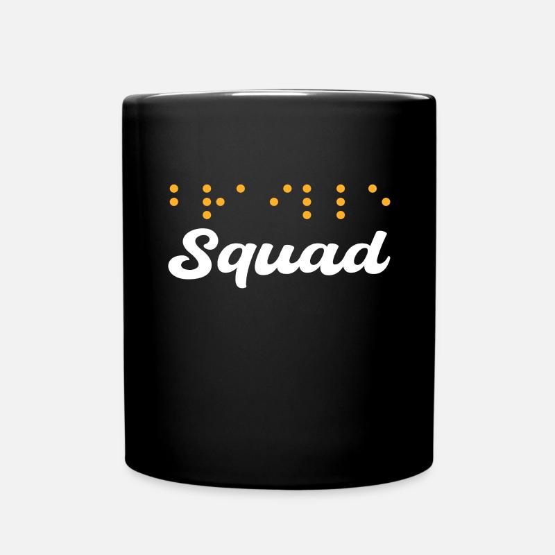 Escouade braille. Sensibilisation à la cécité - Mug uni - noir