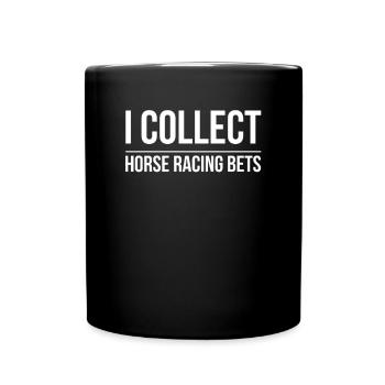 Je collectionne les paris hippiques chemise - Mug uni - noir - Devant