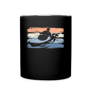Cadeau de chemise de kayak rétro vintage - Mug uni - noir - Devant