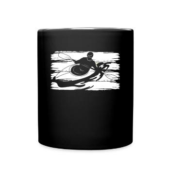 Cadeau de chemise de kayak rétro vintage - Mug uni - noir - Devant