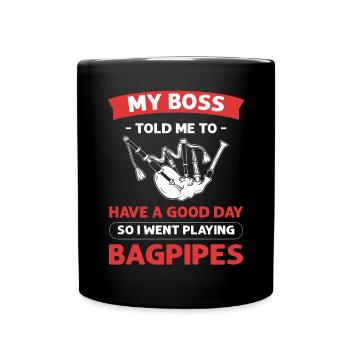 Cornemuses d’Écosse Proud Bagpipes - Mug uni - noir - Devant