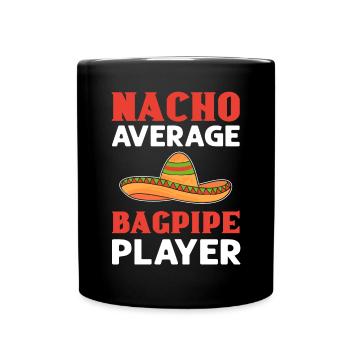 Nacho joueur de cornemuse moyen. - Mug uni - noir - Devant