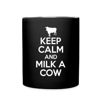 Kuh Geschenk Kuhliebhaber Bauern Geschenk - Tasse einfarbig - Schwarz - Vorne