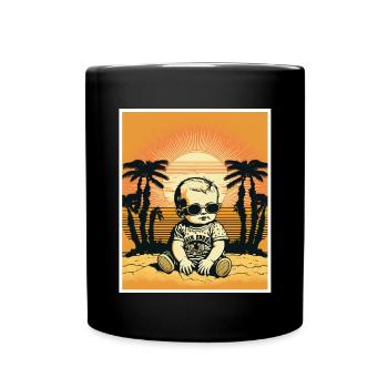 Whats up Beaches Strand Sommer Urlaub Feiern - Tasse einfarbig - Schwarz - Vorne