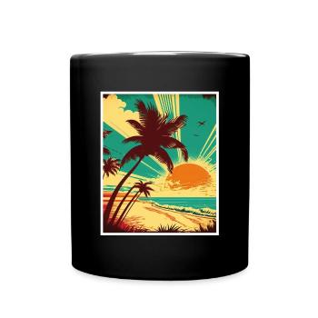 Whats up Beaches Strand Sommer Urlaub Feiern - Tasse einfarbig - Schwarz - Vorne