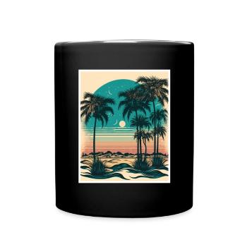 Whats up Beaches Strand Sommer Urlaub Feiern - Tasse einfarbig - Schwarz - Vorne