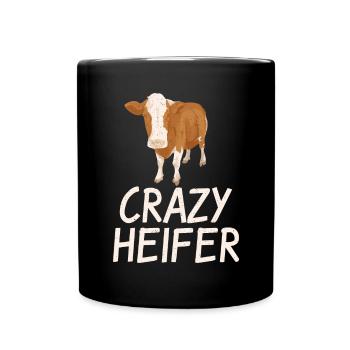 Cow Gift Cow Lover Farmer Gift - Full Colour Mug - black - Front