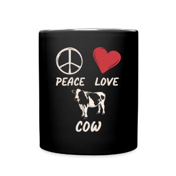 Cow Gift Cow Lover Farmer Gift - Full Colour Mug - black - Front