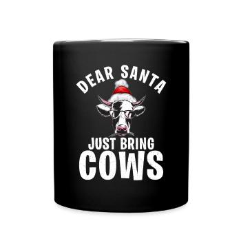 Cow Gift Cow Lover Farmer Gift - Full Colour Mug - black - Front