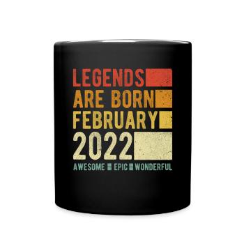 Anniversaire février 2022 - Mug uni - noir - Devant