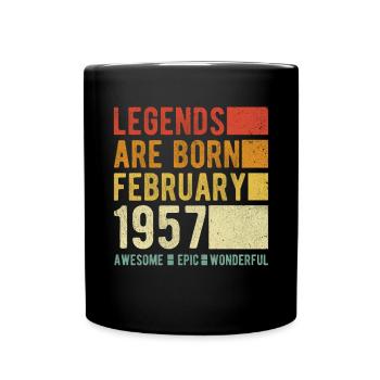 Anniversaire février 1957 - Mug uni - noir - Devant