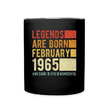 Anniversaire février 1965 - Mug uni - noir - Devant
