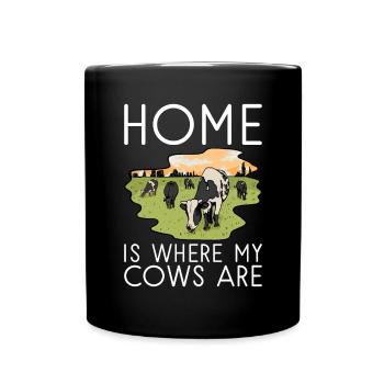 Cow Gift Cow Lover Farmer Gift - Full Colour Mug - black - Front