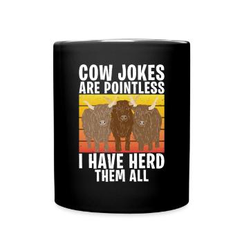 Cow Gift Cow Lover Farmer Gift - Full Colour Mug - black - Front