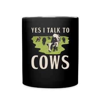 Cow Gift Cow Lover Farmer Gift - Full Colour Mug - black - Front