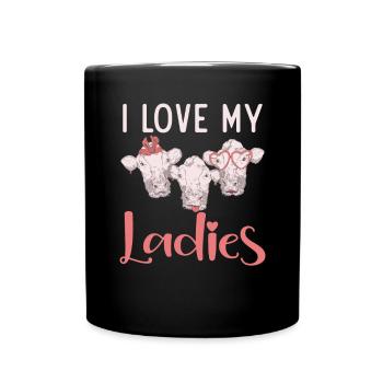 Cow Gift Cow Lover Farmer Gift - Full Colour Mug - black - Front