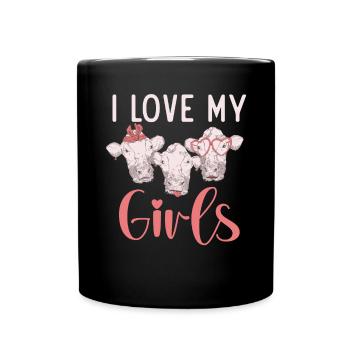 Kuh Geschenk Kuhliebhaber Bauern Geschenk - Tasse einfarbig - Schwarz - Vorne