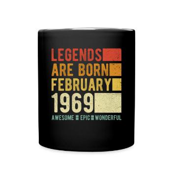 Anniversaire février 1969 - Mug uni - noir - Devant