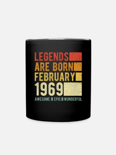 Anniversaire février 1969 - Mug uni - noir