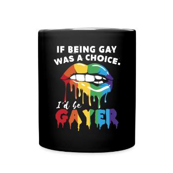 Gay Pride Monat LGBT Gleichstellung - Tasse einfarbig - Schwarz - Vorne