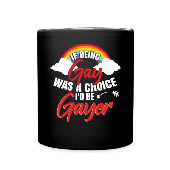 Sensibilisation à la fierté LGBTQ gaie - Mug uni - noir - Devant