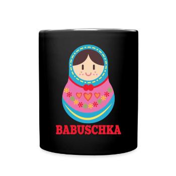 Matryoschka Bande Puppe Babuschka Russisches - Tasse einfarbig - Schwarz - Vorne